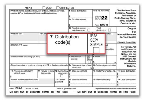 box 7 199 distribution codes|box 7 1099 r.